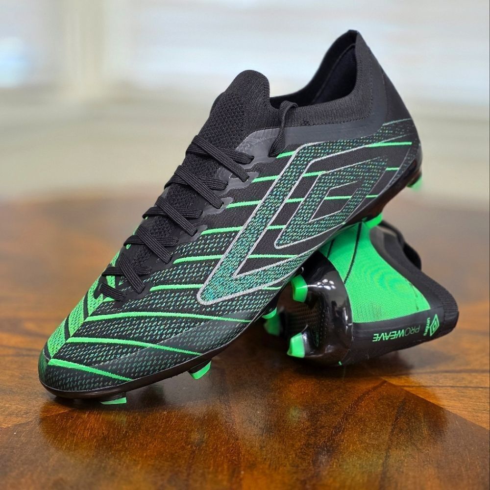 Umbro Velocita Elixir Premiere FG Soccer Cleats Black Green Men's 10.5 Football